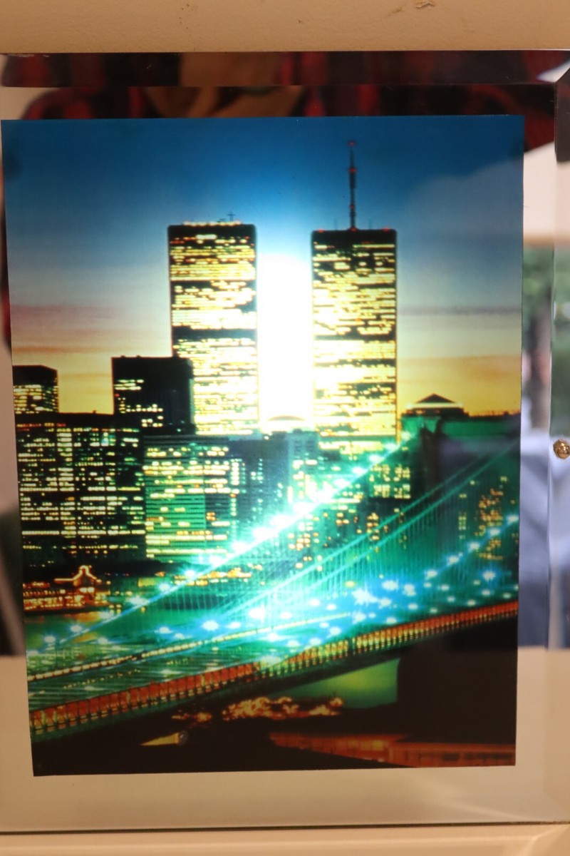 NYC Skyline Twin Towers World Trade Center Brooklyn Bridge