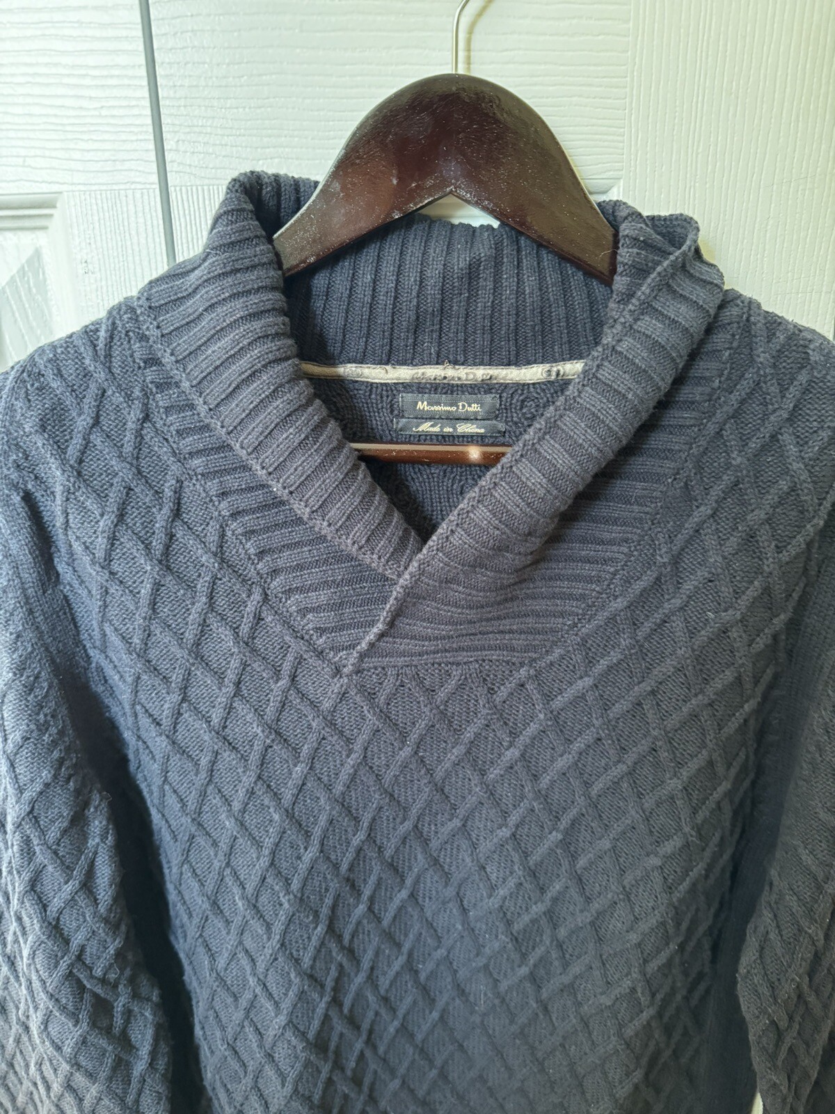 Massimo Dutti sweater collared pullover Mens size… - image 1