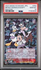 2023 Disney 100 Weiss Schwarz Mickey Donald Goofy - Dds/S104 - PSA 10
