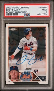 Brett Baty 2023 Topps Chrome #RA-BBA Rookie Autographs Price Guide 