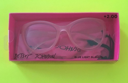 ❤️BETSEY JOHNSON Designer Blaulicht blockierende Lesebrille PINK DICKES GESTELL❤️ - Bild 2 von 6