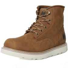 Men's 6"-8" Soft Toe Men's Work Boots, Water Resistant Leather EH Shoes