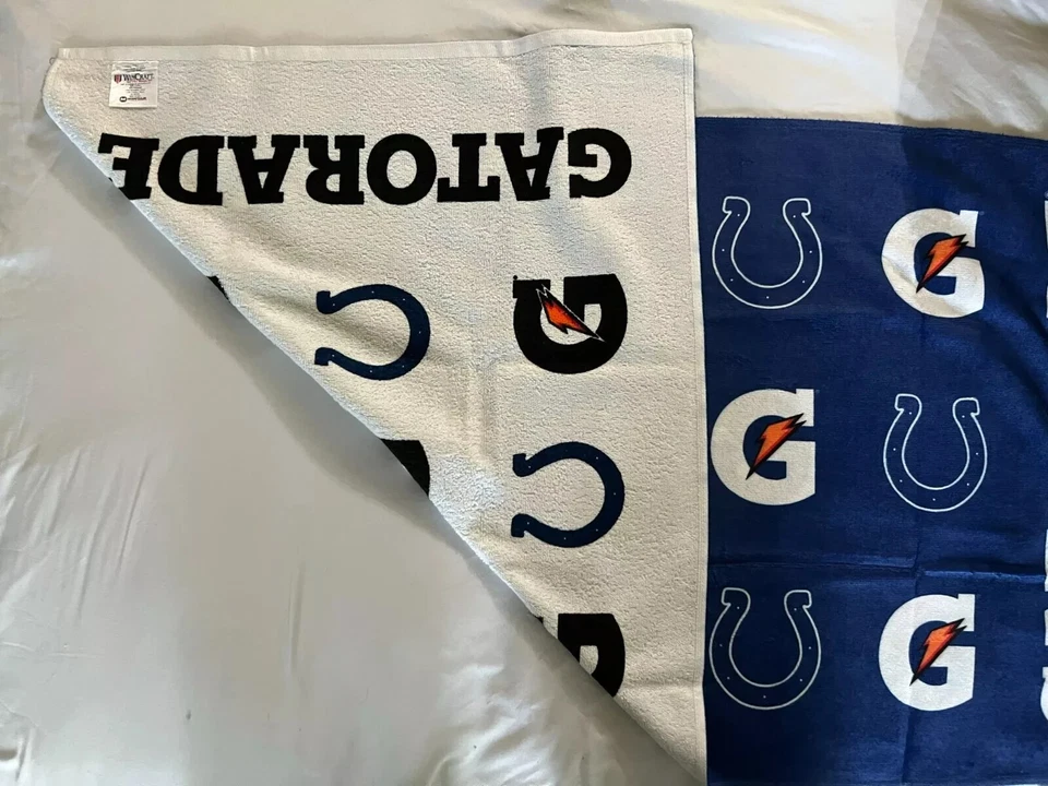 Indianapolis Colts NEW NFL Pro Team WinCraft Teal Gatorade Sideline Towel 41x21 - Image 2 of 4