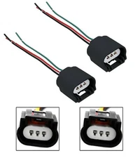 Wire Pigtail Female Ceramic 9008 H13 Two Harness Headlight Bulb Wiring Connector