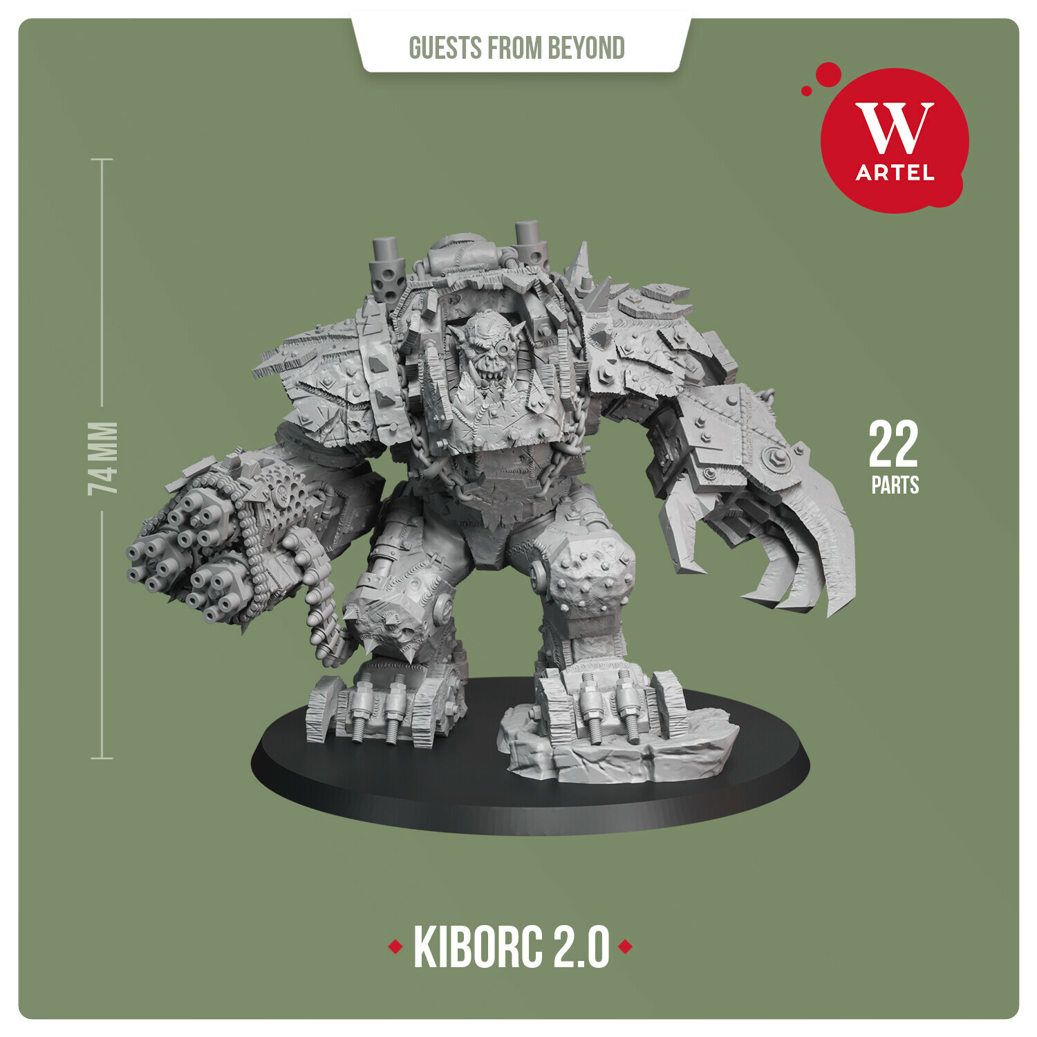 Artel W Kiborc 20 Космический Орк Варбосс 28 мм Wargaming Miniature Meganobz 10390₽