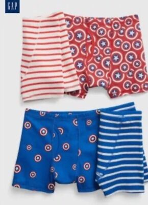Gap Kids MARVEL SUPER HERO 4 pc Trunks Boxer Briefs Size 8