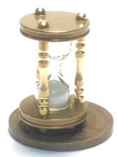 Dolls House Working Brass Style Hour Glass Timer 1:12 Scale Miniature tumdee