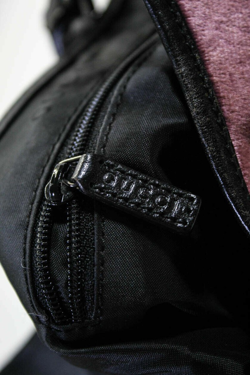 GUCCI - VTG Hot Pink Velvet Black Leather Trim Jackie Hobo GUCCI - VTG Hot Pink Velvet Black Leather Trim Jackie Hobo