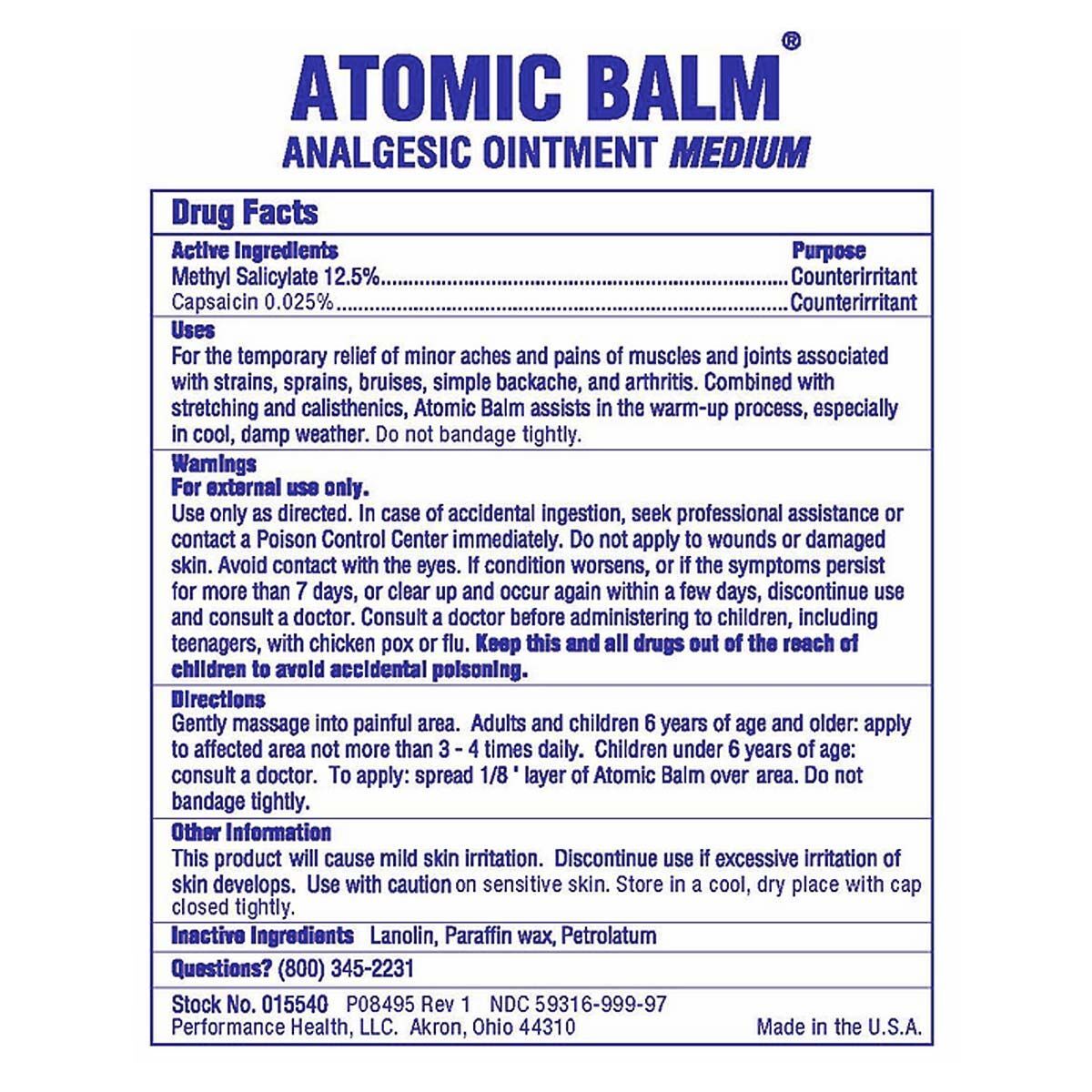 Cramer Atomic Balm Topical Anagesic 1 Lb | eBay
