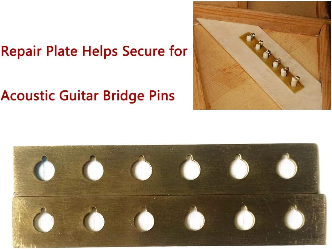 Jiayouy Acoustic Guitar Bridge Pin Hole Slot Repair Plate Hardware