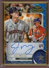 2022 Topps Gold Label Gold Framed Auto Blue #JME Jake Meyers RC (Astros)/50