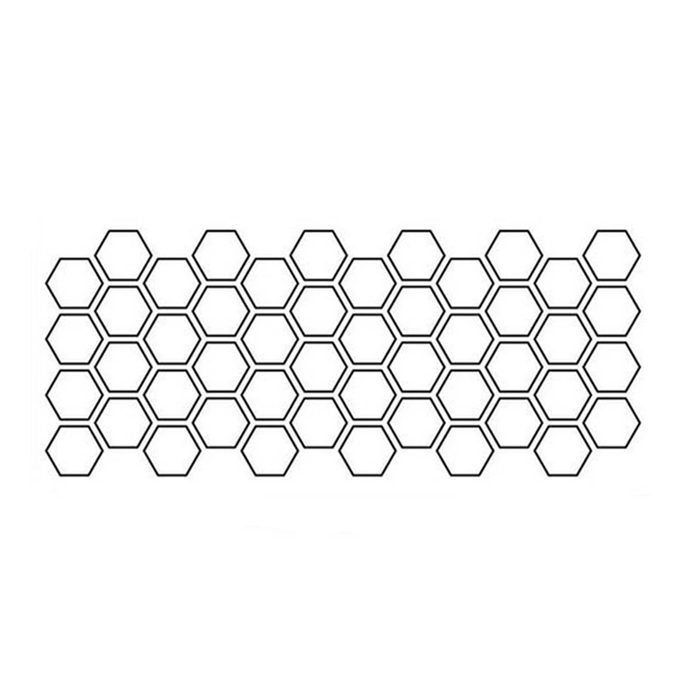 2 Meter Car Body Side Sticker Honeycomb Graphic Decals Vinyl Decor Waterproof - Изображение 2 из 4