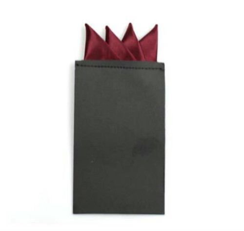 Men's Satin Silk Pre Folded Pocket Square Hankie Hankerchief Wedding Party - Picture 16 of 20