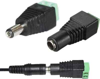 10 Stück DC Stromanschluss 5,5 mm x 2,1 mm (5x Stecker + 5x Buchse) 12V 24V Power Jack