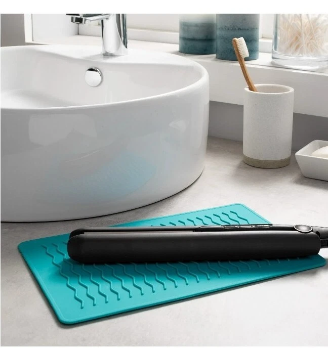 Rubber Mat For Craft ~Iron Rest~glue Gun ~ Flat Iron Hair Mainstay Teal Color  - Image 4 of 4