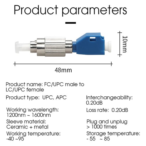 FC Male to LC Female Hybrid Converter Adapter Fiber Optical Power Meter Coupler - Picture 6 of 14