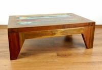 Niedriger Tisch Aus Recycelt. Teakholz, Couchtisch,Sofatisch, Beistelltisch