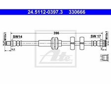 Bremsschlauch ATE 24.5112-0397.3 für Alfa Romeo 156 147 GT