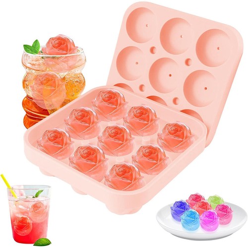 Silicone Rose Ice Ball Mould Box Ice Compartment Tray Home Bar Drink Making SELL - Picture 17 of 20