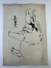 Andy Warhol COA Art Painting Original Drawing Vintage Paper Signed