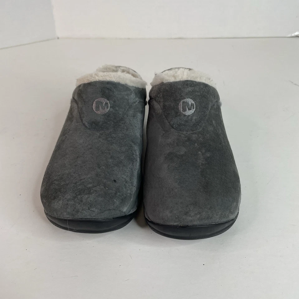 Merrell Encore Q2 Ice Mujer 5 Gris Piel de Oveja Felpa Zuecos Zapatos Sin Cordones J00790 Foto 3 de 4