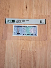 1989 Venezuela 1 Bolivar P-68. PMG 64.