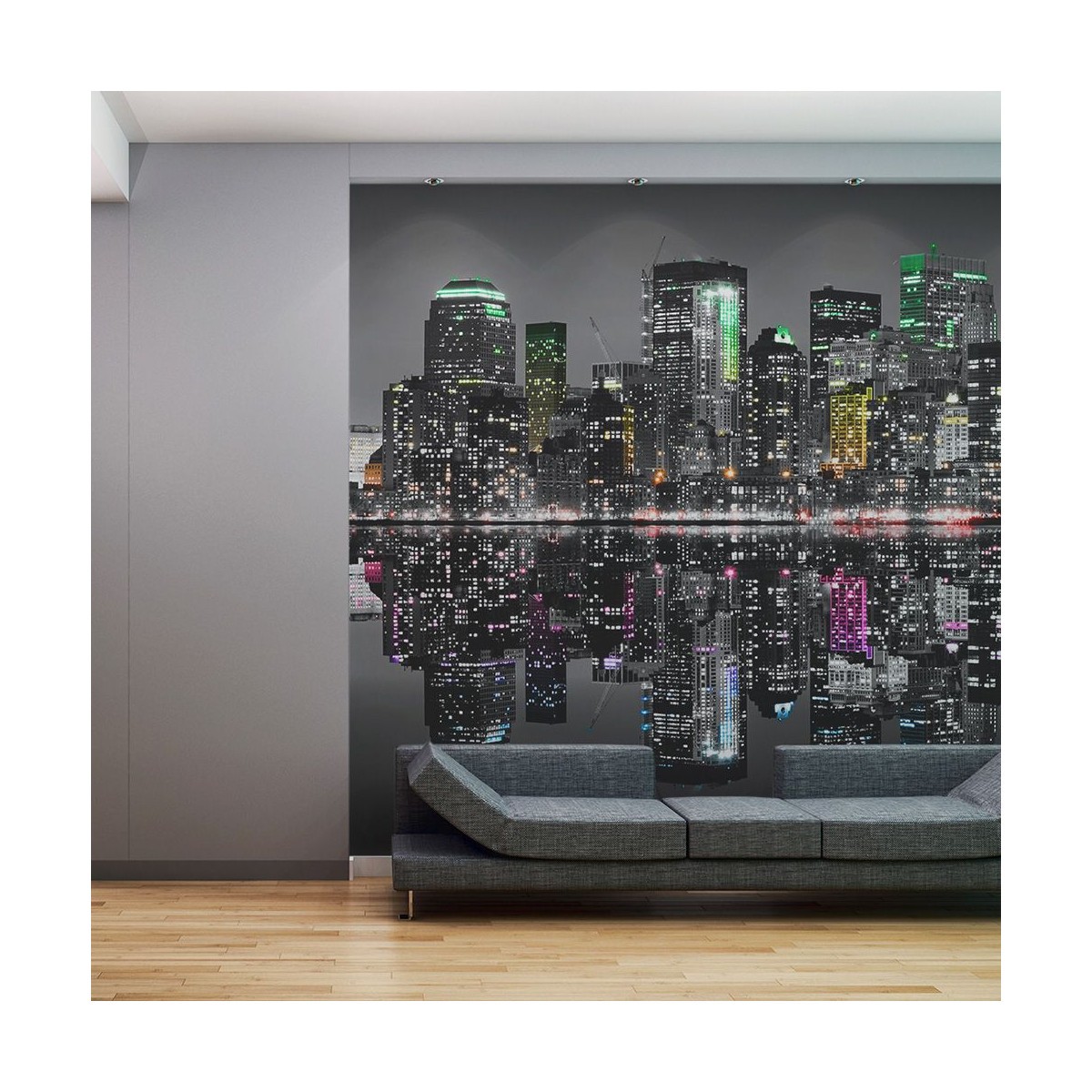Papier peint panoramique New York 270x550cm pour grand salon urbain moderne