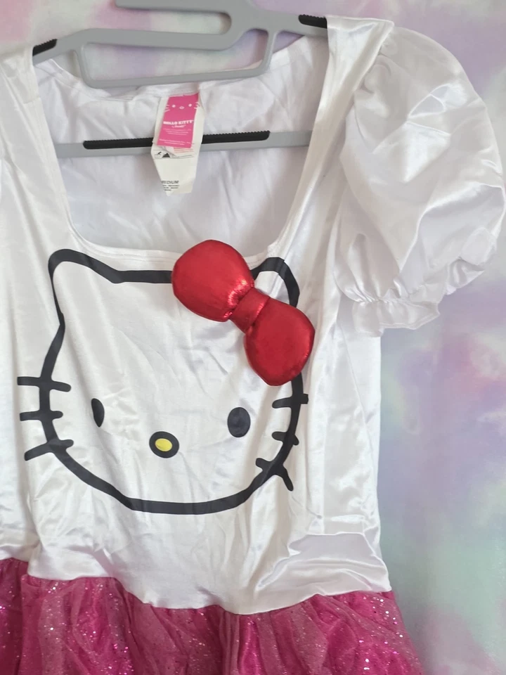 Rubies Sanrio Hello Kitty Pink & White Tutu Dress Costume Size Medium Womens Foto 4 de 4