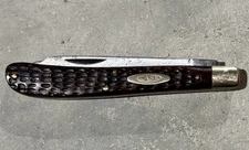 1970’s Case XX USA Delrin Jigged Slim Line Trapper Knife 62048 - No Tang Stamps