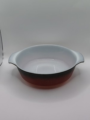 Vintage Anchor Hocking Fire King 1 1/2 QT  Ovenware Baking Dish Red/Black
