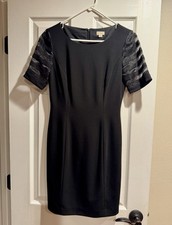 Cremieux Sheath Dress Forest Little Back Dress Short Sleeve Size 2