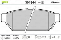 301844 Valeo Bremsbelagsatz, Scheibenbremse FüR Mitsubishi,Proton