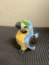 Brand New with Tags FAO SCHWARZ 6" Toy Plush Parrot.