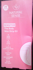 NEW Natural sense SENSITIVE body wax strip kit 20 pcs 10 body 6 face 2 bikini