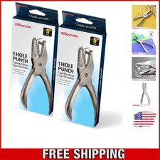 Stylish 2 Pack Hole Punch - Manual Operation, 5 Sheets, Durable Alloy Steel