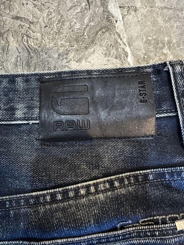 G-Star Raw 3301 Tapered Indigo Denim Jeans Button Fly Used - Picture 7 of 11