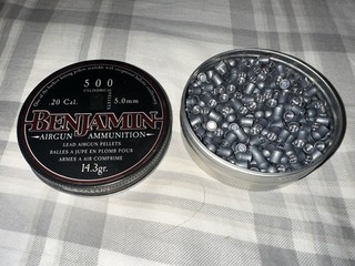 Benjamin Lead Airgun Pellets .20 Cal 5.0mm 500 Count Ammunition