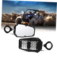UTV RZR Mirror Offroad Side Rear View Mirrors with LED Mirror Without Switch