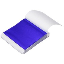 200 Sheet Gold Leaf Sheet, 3.3"x3.7" Booklet Paper,Blue