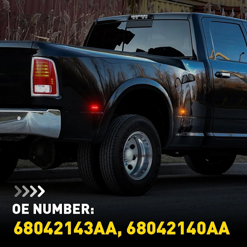 4-40 piezas para Dodge Ram 2500HD 3500HD 2010-2018 LED ahumado guardabarros luz de señalización lateral Foto 4 de 4