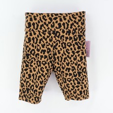 Wild Fable Biker Shorts Womens Size M Brown Leopard Print Athleisure Stretch NEW