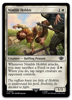 Nimble Hobbit #23 (NM) Lord of the Rings LTR Magic MTG