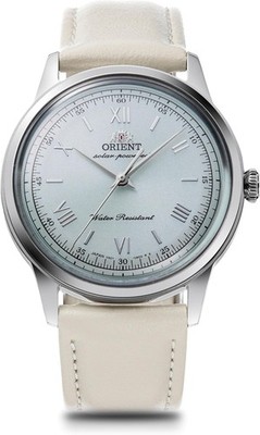 Orient Bambino Solar Powered Watch, RN-WK0002E, Men's, Pale Green, with Jap