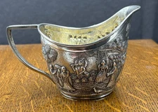 Brocca panna argento indiano di alta qualità Grish C Cutt Calcutta circa 1900