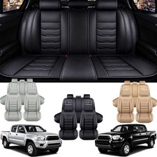 For Toyota Tacoma Car Seat Covers Full Set Leather 25-seat Front Rear Protector