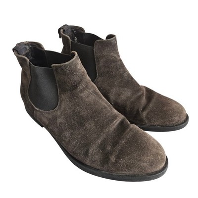 Fratelli Rossetti Men's Suede Boots Slip On Brown Casual Size 7.5 Made in Italy