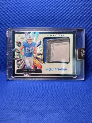 2023 Panini One Fractal Sam LaPorta RC Auto Patch 55/60 #386