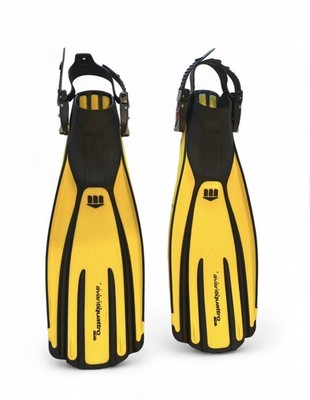 Mares Avanti Quattro + Plus Regular Yellow Open Heel Dive Snorkel Fins Small