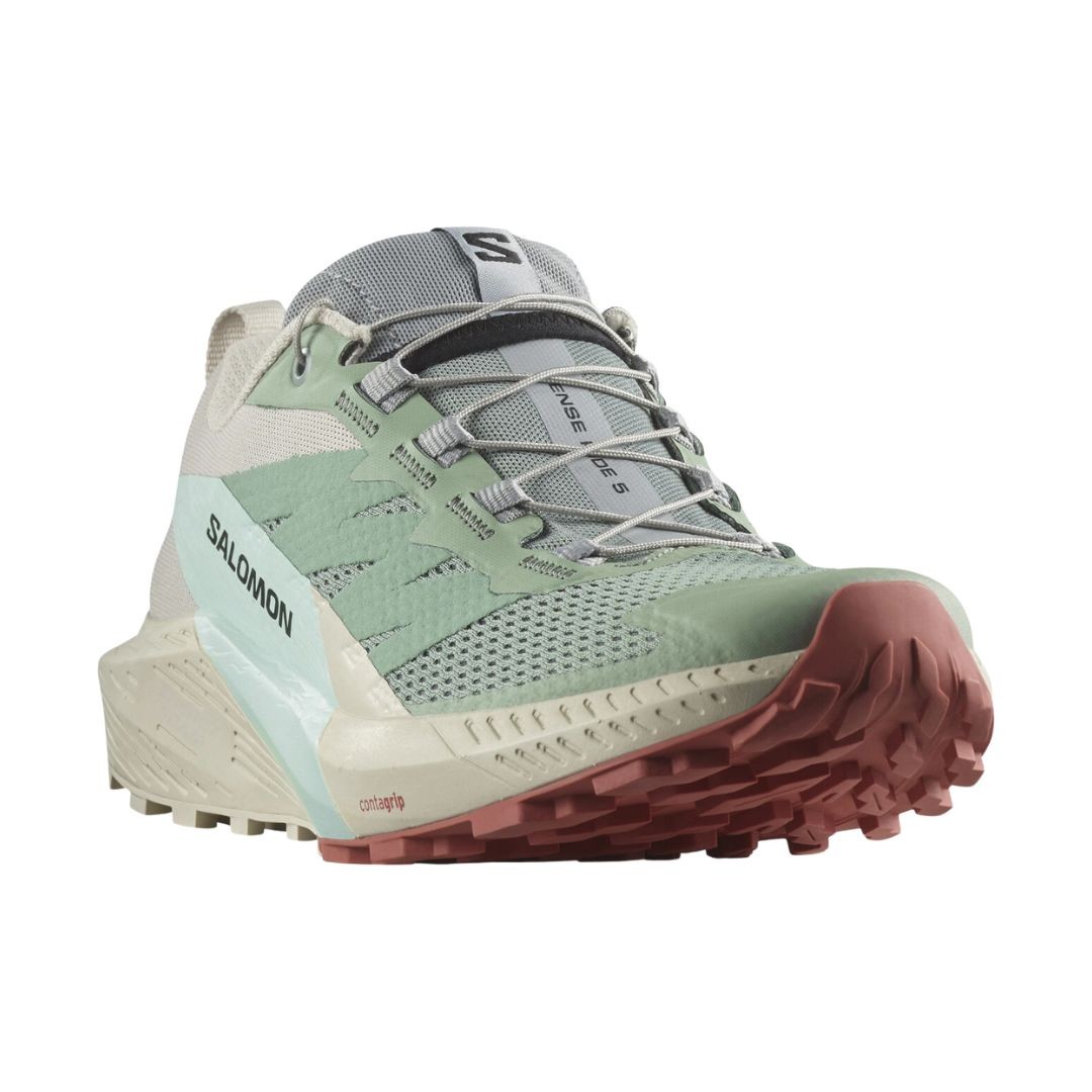 Salomon Sense Ride 5 Scarpe da Trail Running Donna Pad Giglio Giorno di Pioggia Sbiancato Aq