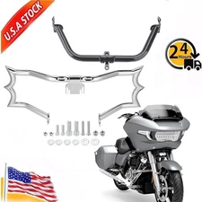 Chopped Engine Guard Bar & Fairing Support For Harley Road King Electra FL 09-25